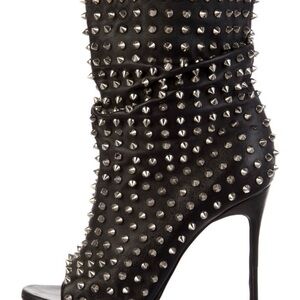 SOLD! Authetic Louis Vuitton Black Studded Heeled Boots
